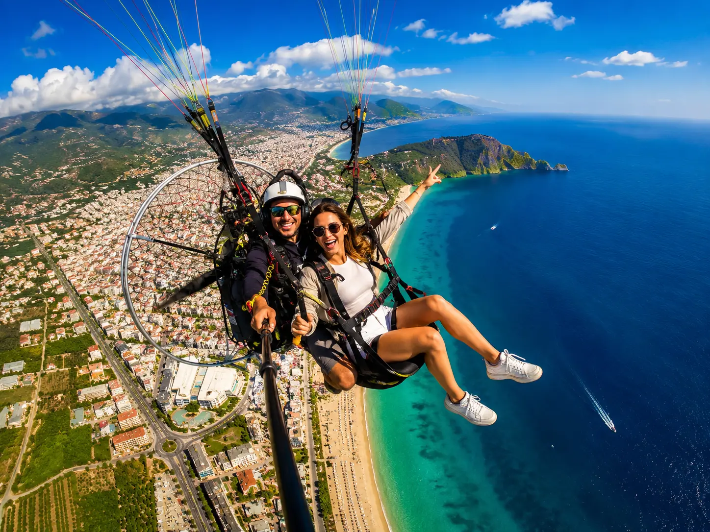 Tandem Paragliding Tour in Alanya with Hotel Transfers thumbnail