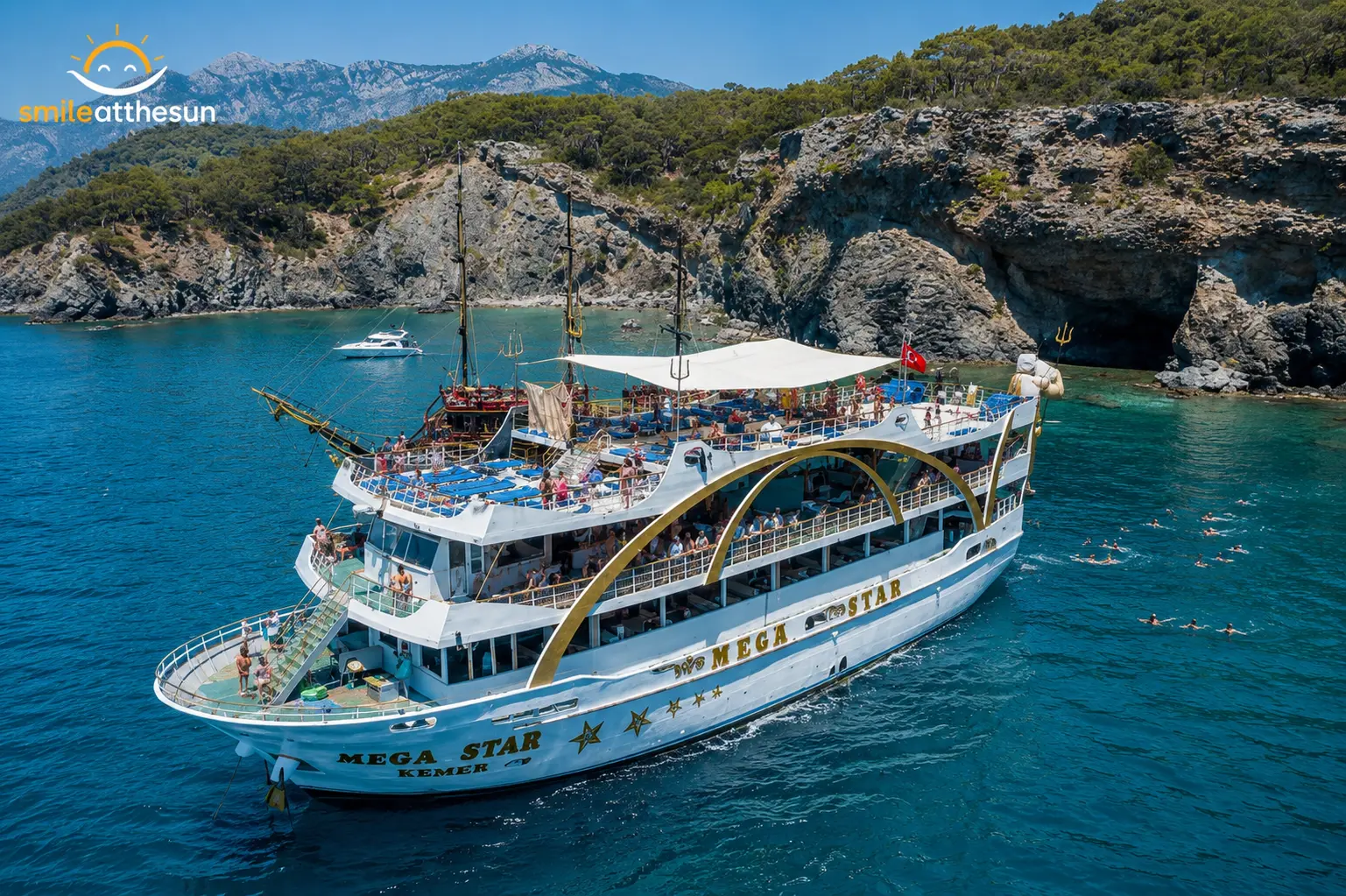 Antalya/Kemer Boat Tour with Lunch: Discover Hidden Caves & Stunning Bays thumbnail