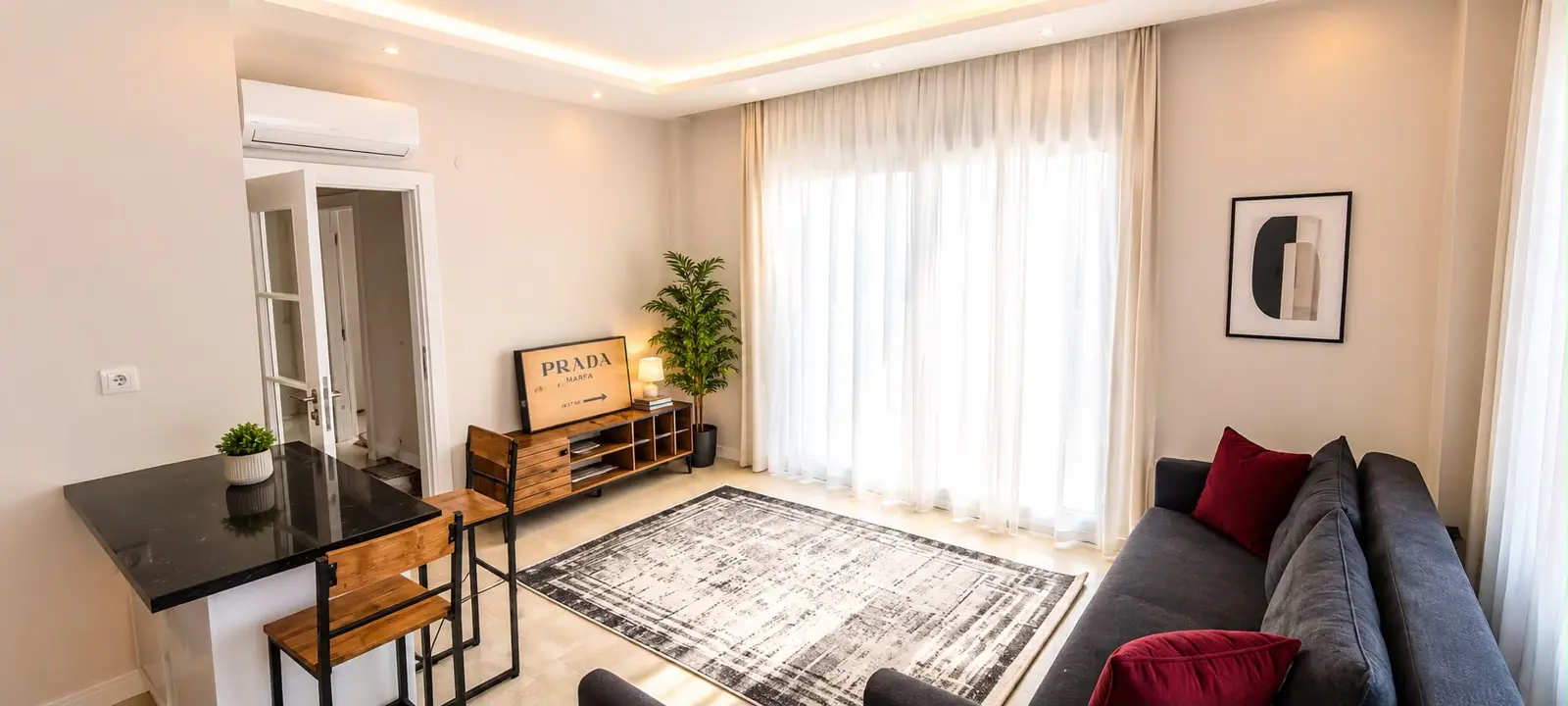 Luxury 1-Bedroom Apartment in a New Residential Building in Alanya / Tosmur thumbnail